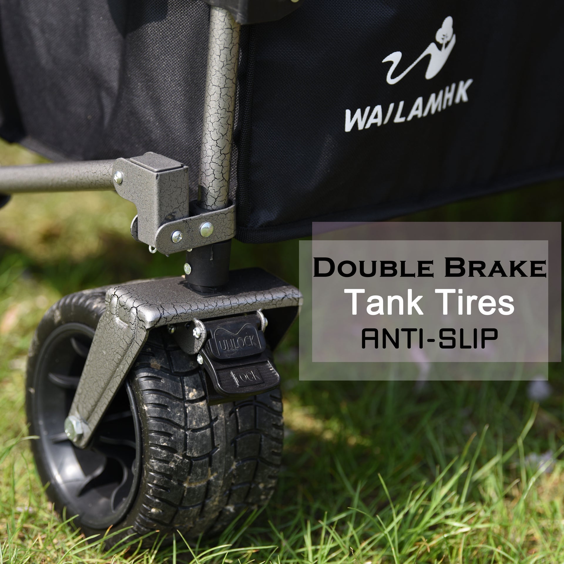 WAILAMHK Folding Wagon All Black