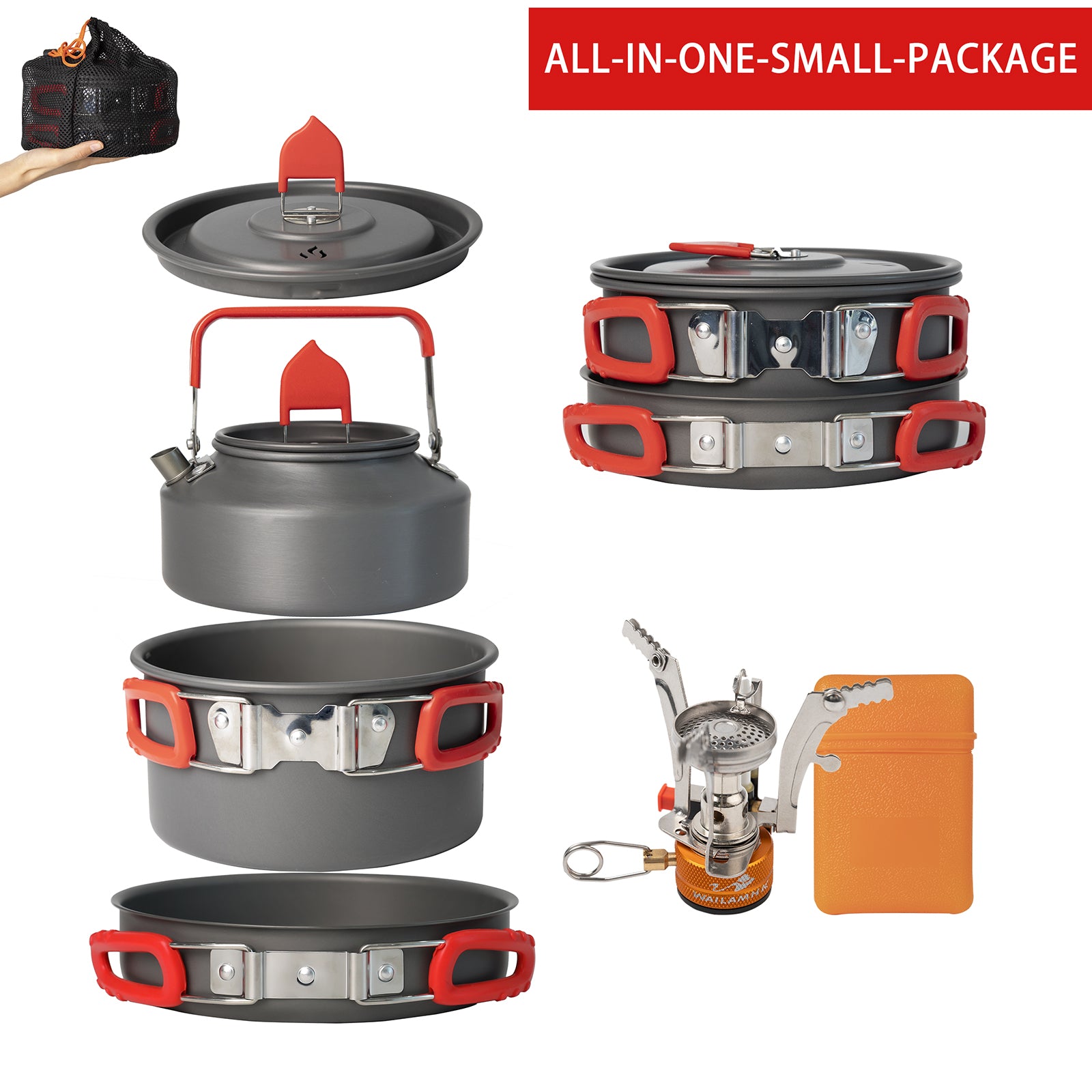 WAILAMHK Camping Cookware Set with Stove