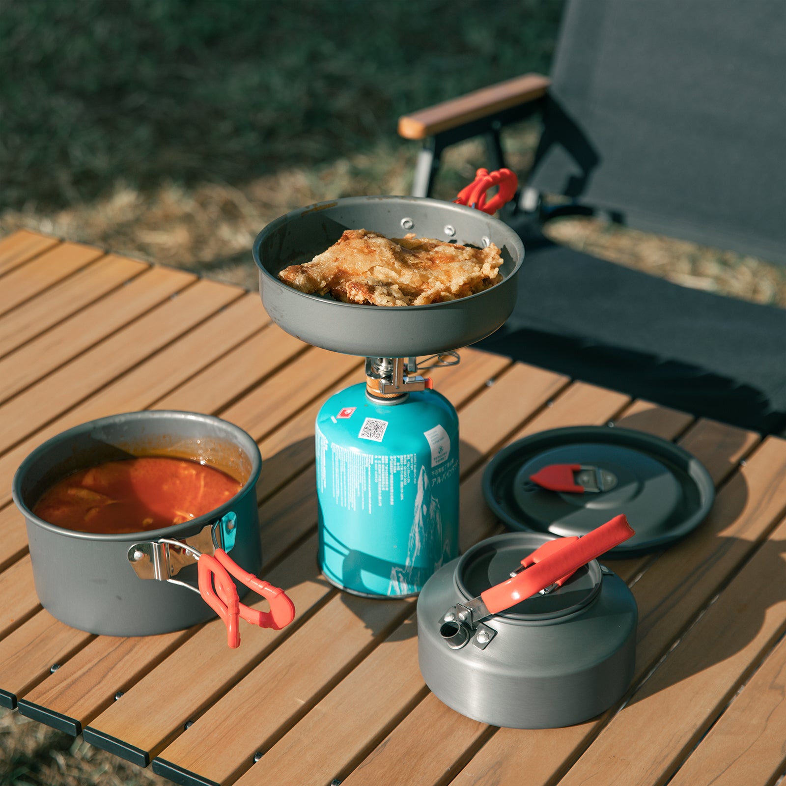 WAILAMHK Camping Cookware Set with Stove