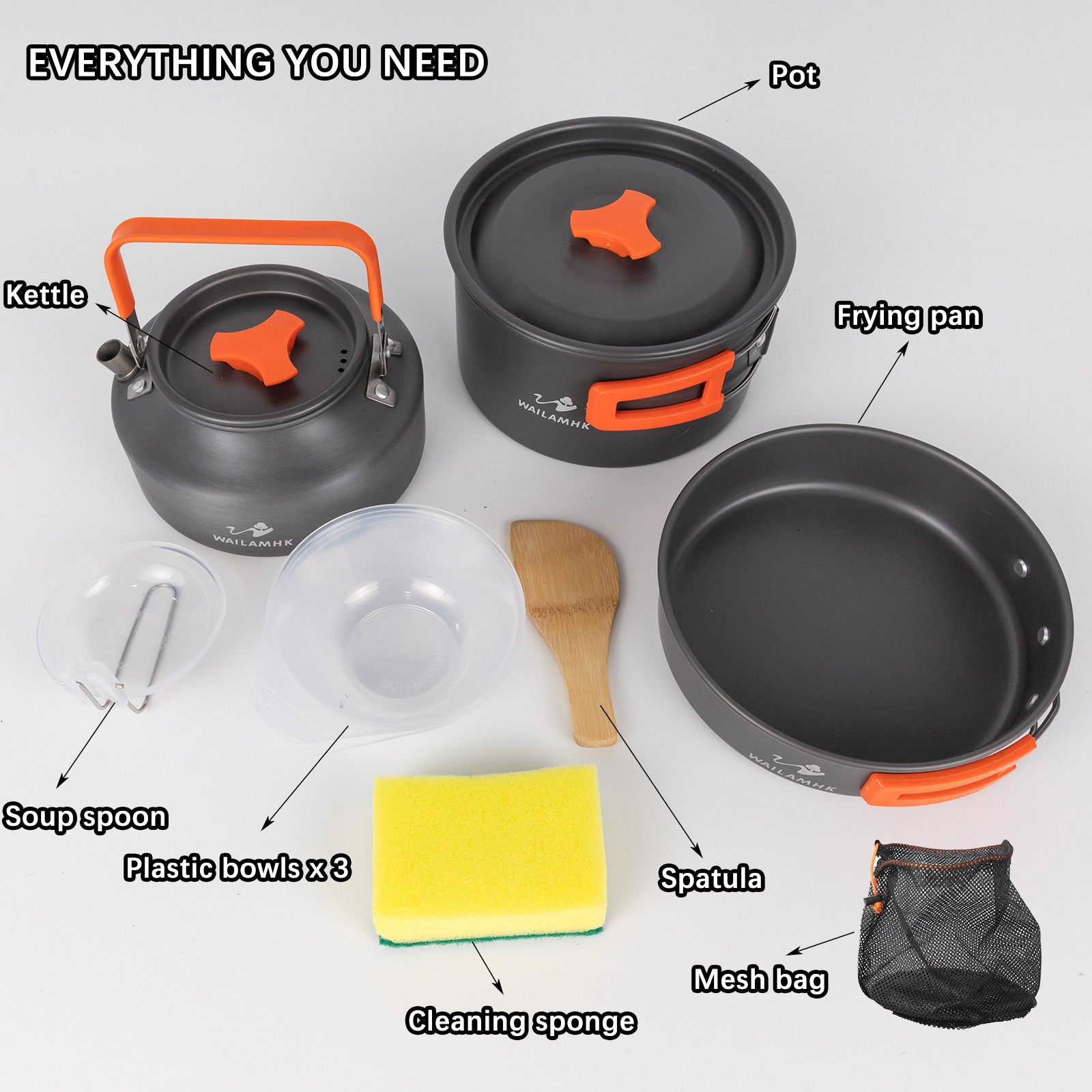 WAILAMHK Camping Cookware Campinggear Pots and Pots Set Equipment