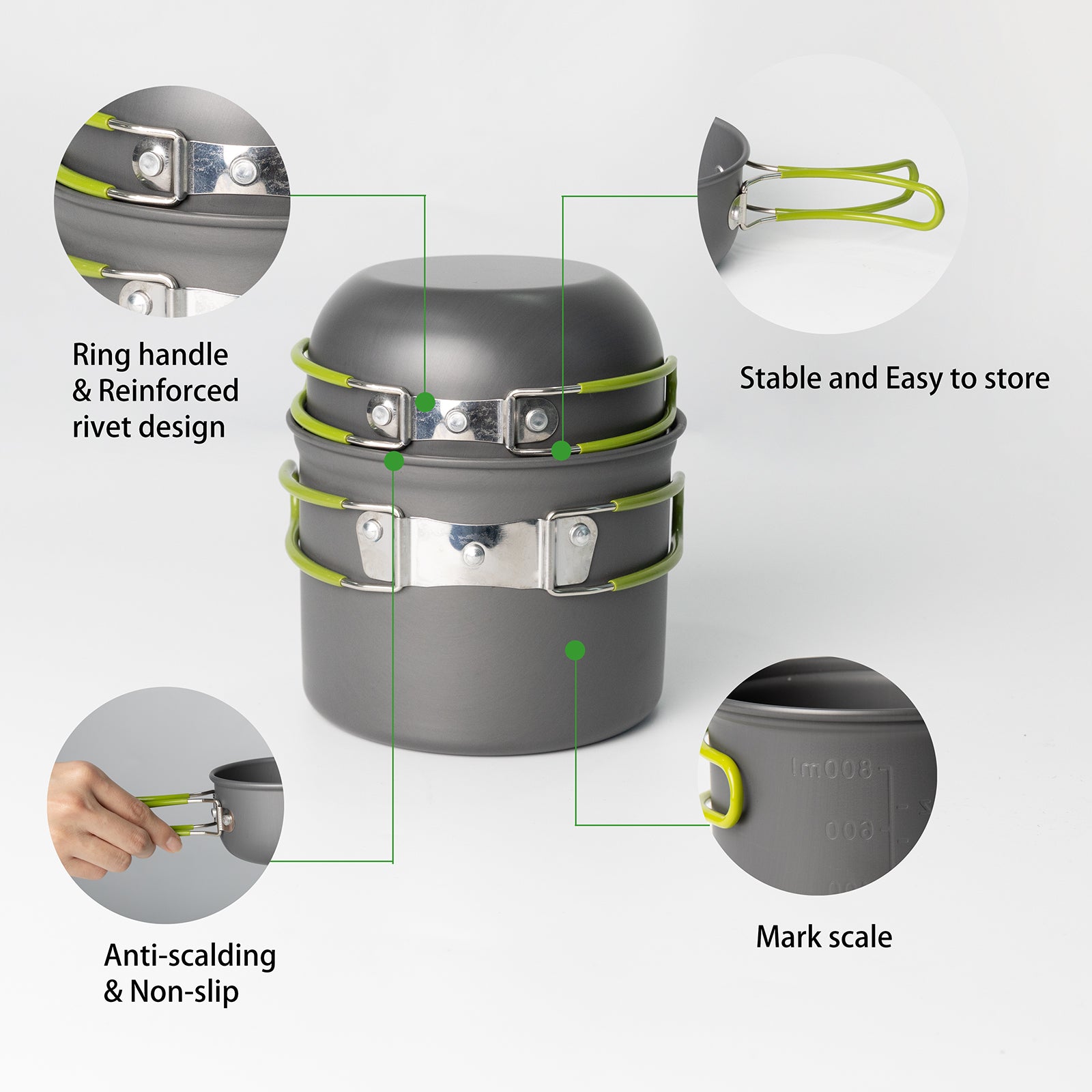 WAILAMHK Camping Pot Set